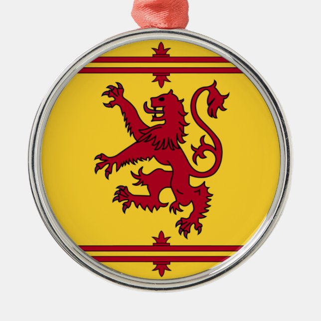 The Lion Rampant of Scotland Metal Tree Decoration (Front)