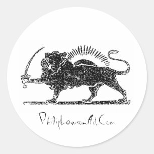 The Lion, Shir-o-khorshid Classic Round Sticker