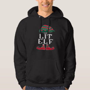 The Lit Elf Matching Family Group Christmas Party Hoodie