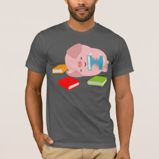 The Little Book Lover (Cute Cartoon Pig) T-Shirt