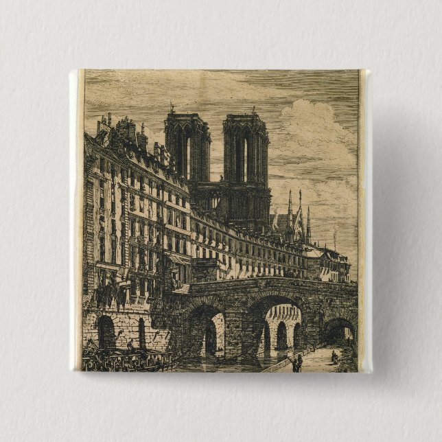 The Little Bridge, 1850 15 Cm Square Badge (Front)
