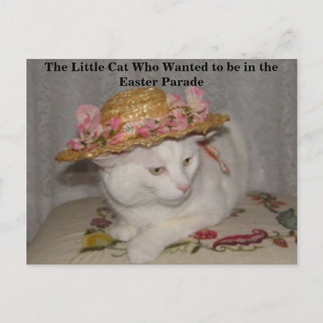 The Little Cat Who Wanted to be in the Easter Para Holiday Postcard (Front)