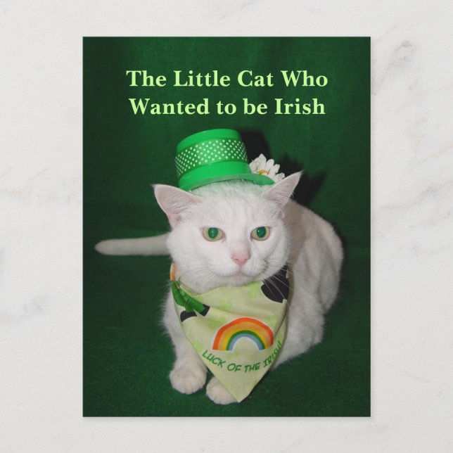 The Little Cat Who Wanted to be Irish Postcard (Front)