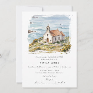 The Little Chapel By The Sea Bridal Shower Invitation