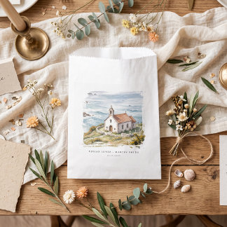The Little Chapel By The Sea Wedding Favour Bags