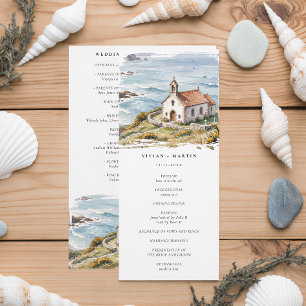 The Little Chapel By The Sea Wedding Program Invitation