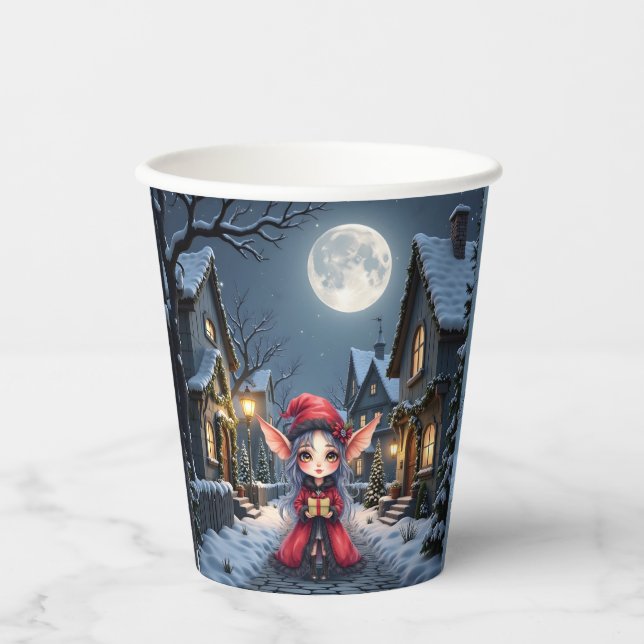 The Little Christmas Messenger.  Paper Cups (Front)