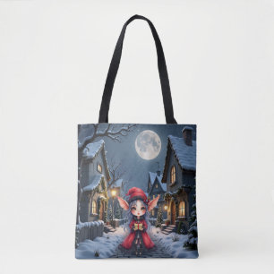 The Little Christmas Messenger.  Tote Bag