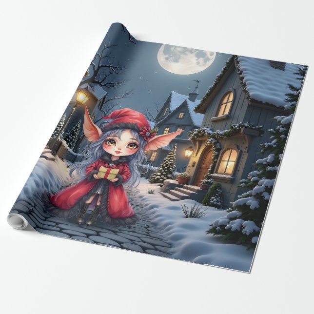 The Little Christmas Messenger.  Wrapping Paper (Unrolled)