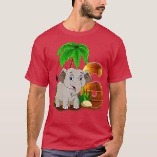 The Little Elephant Birthday  6 Year Old 6th Birth T-Shirt