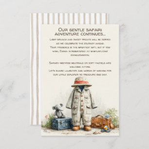 The Little Explorer   Safari Adventure Baby Shower Enclosure Card