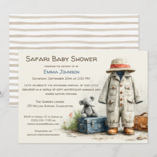 The Little Explorer Safari Adventure Baby Shower Invitation