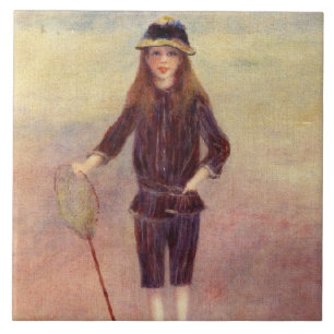 The Little Fishergirl (by Pierre-August Renoir) Tile
