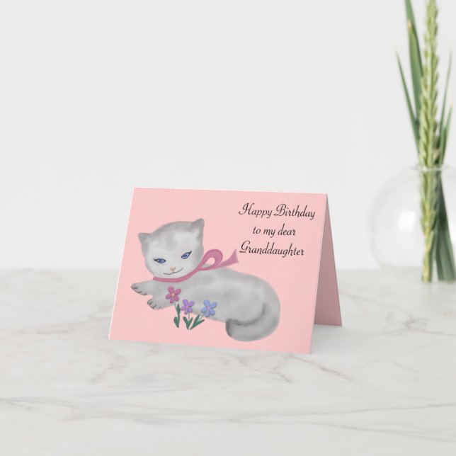 The Little Kitten Birthday Card (Front)