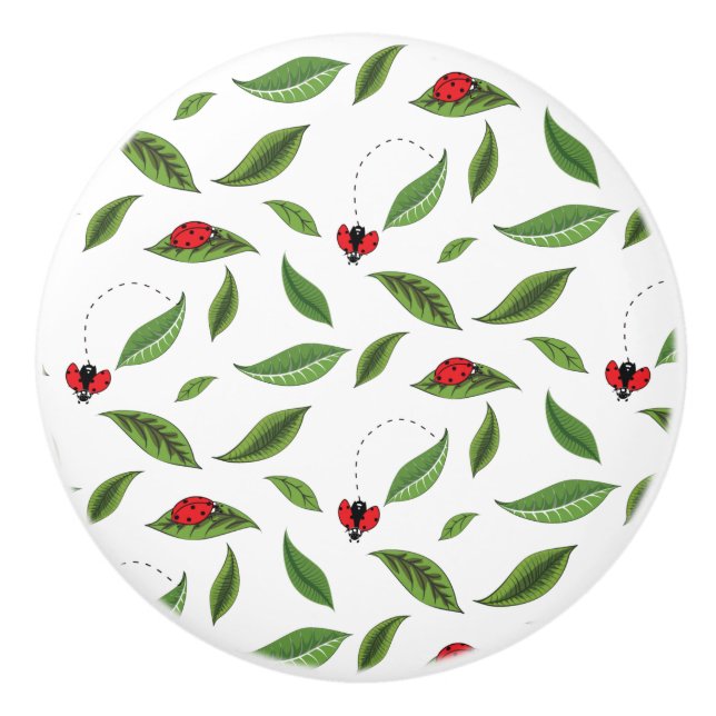 The Little Ladybugs Ceramic Knob (Front)