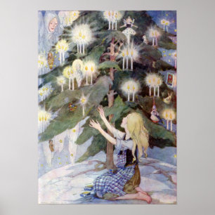 The Little Match Girl by Anne Anderson Poster