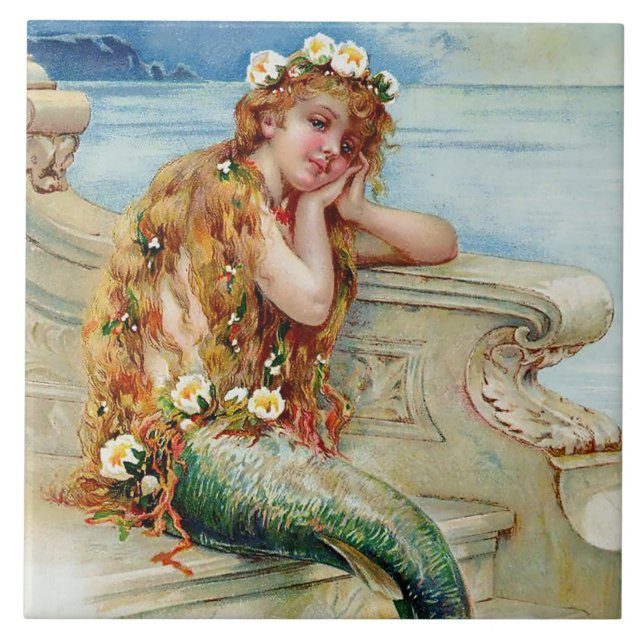 “The Little Mermaid” by E S Hardy Tile (Front)