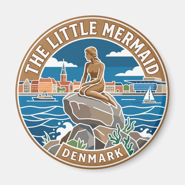 The Little Mermaid Denmark Magnet (Front)