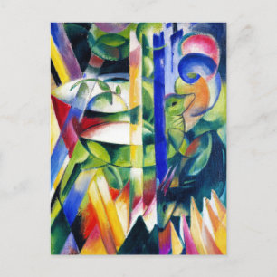 The Little Mountain Goats painting by Franz Marc Postcard