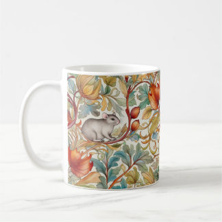 The little mouse on the leaves coffee mug