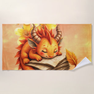 The Little Mystic Dragon.  Beach Towel