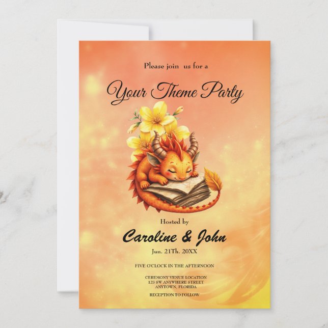 The Little Mystic Dragon.  Invitation (Front)