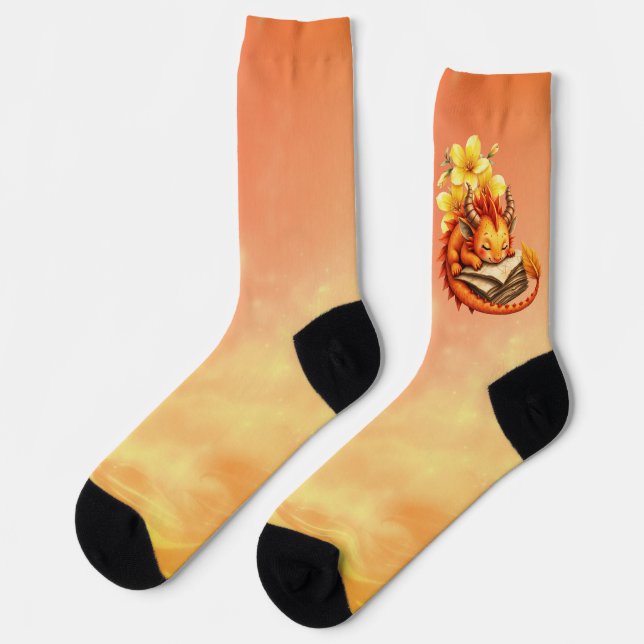 The Little Mystic Dragon.  Socks (Left)