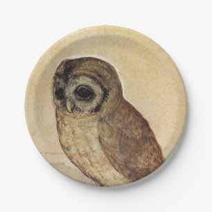 The Little Owl (by Albrecht Durer) Paper Plate