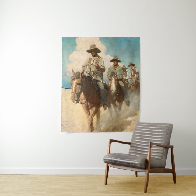 The Little Posse Started Out on its Journey Tapestry (In Situ)