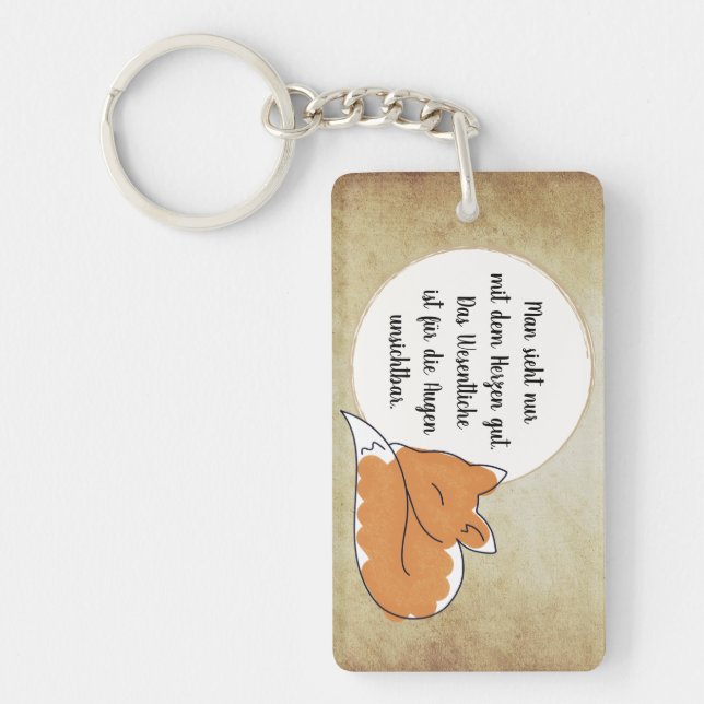The Little Prince quote Key Ring (Front)