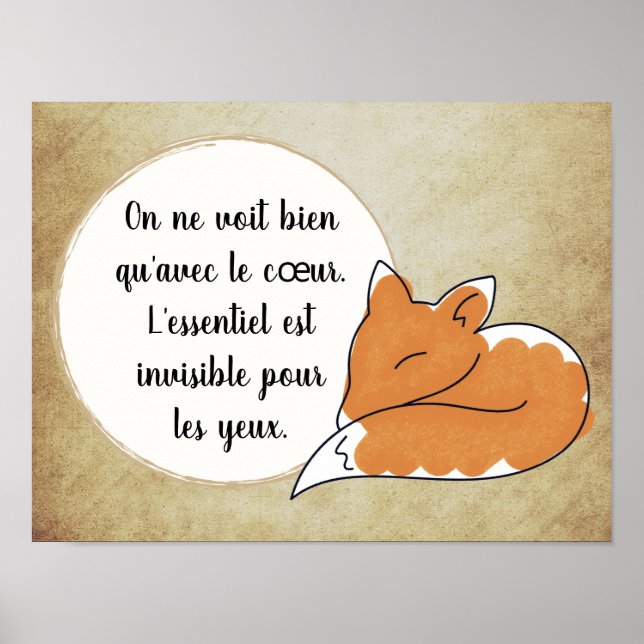 The Little Prince quote Poster (Front)