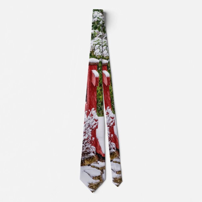 The Little Red Bridge Neck Tie (Front)