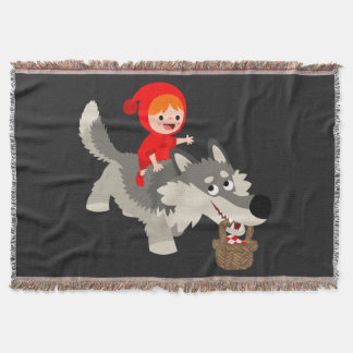 The Little Red Riding Hood And The Wolf Throw Blanket