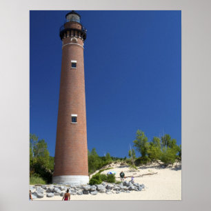 The Little Sable Point Light on Lake Michigan Poster