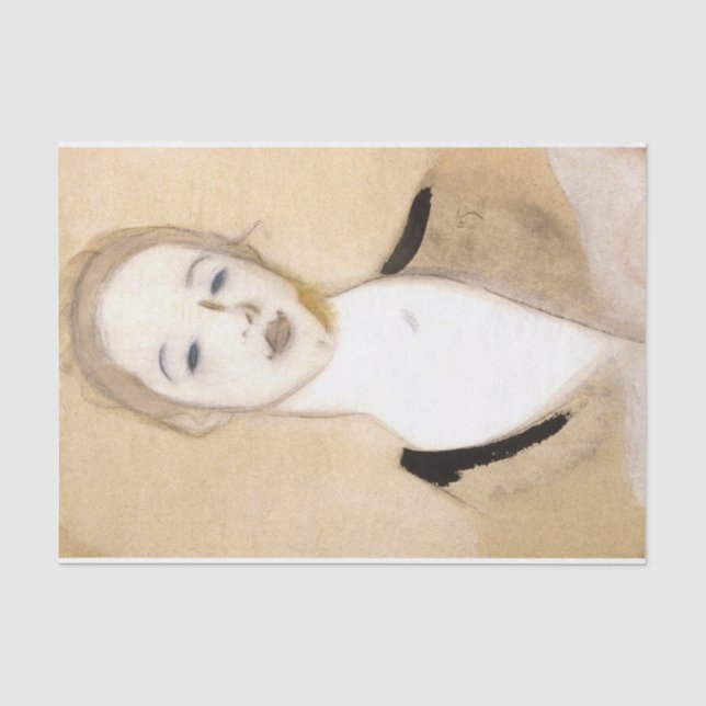 The Little Servant, Helene Schjerfbeck Tissue Paper (Front)