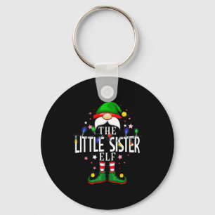 The Little Sister Elf Christmas Family Pajama Part Key Ring