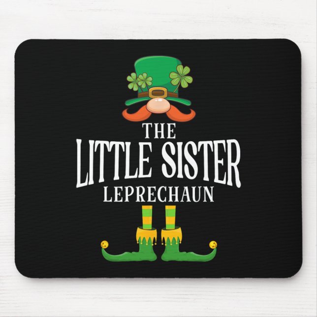 The Little Sister Leprechaun St Patricks Day Match Mouse Pad (Front)
