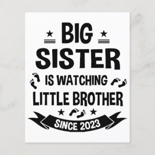 The little sister takes care of the big brother in