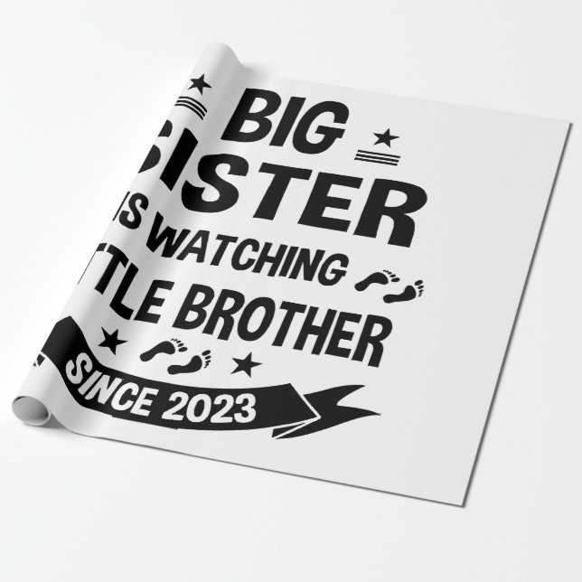 The little sister takes care of the big brother in wrapping paper (Unrolled)