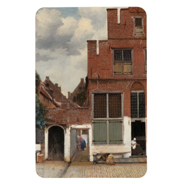 The Little Street by Johannes Vermeer Magnet (Vertical)