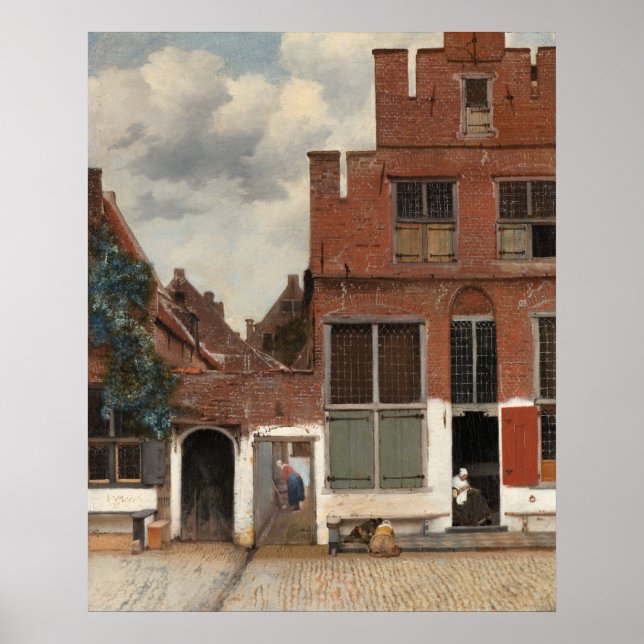 The Little Street by Johannes Vermeer Poster (Front)