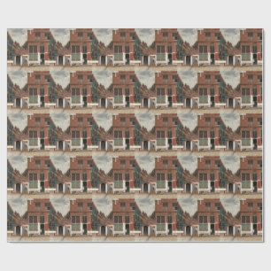 The Little Street by Johannes Vermeer Wrapping Paper
