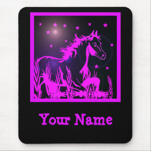 The little sweet pony,pink mouse pad