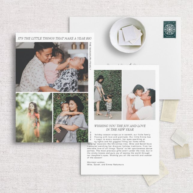 The Little Things Modern Minimalist New Year Holiday Card (Creator Uploaded)