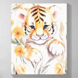 The Little Tiger Canvas Photo Tile