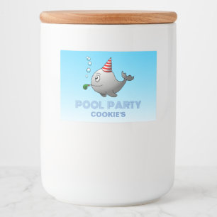 The Little Whale's Pool Party Food Label
