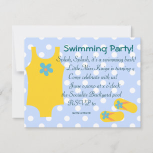 The Little Yellow Swimsiut Invitation