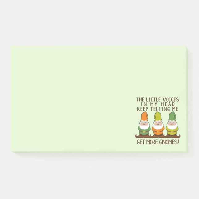 The Littles Voices Get More Gnomes | Cute Post-it Notes (Front)
