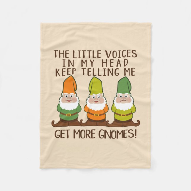 The Littles Voices Get More Gnomes Fleece Blanket (Front)