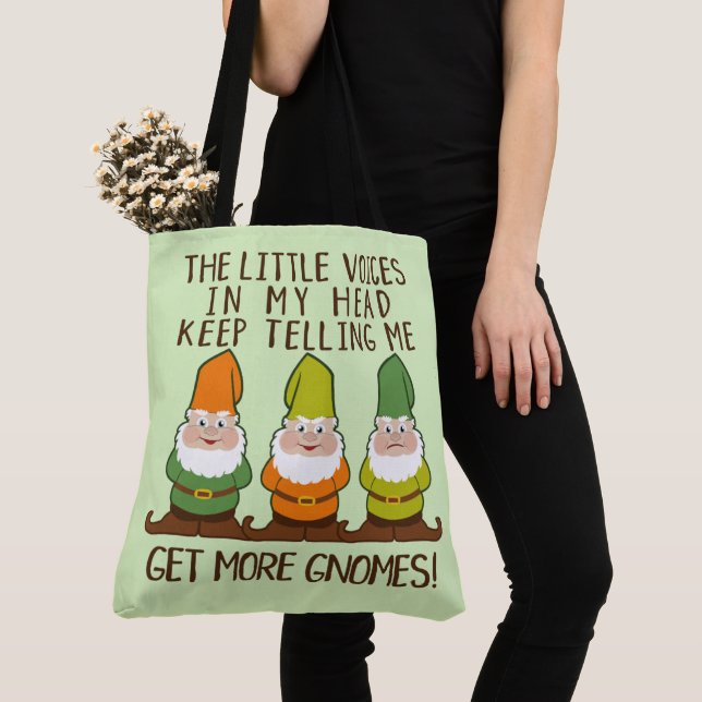 The Littles Voices Get More Gnomes Tote Bag (Close Up)
